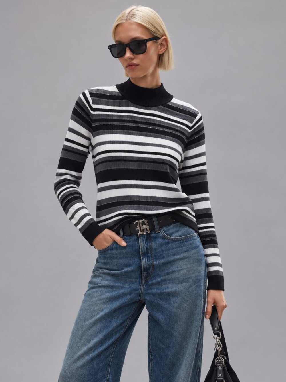 Northern Reflections cotton mock turtleneck